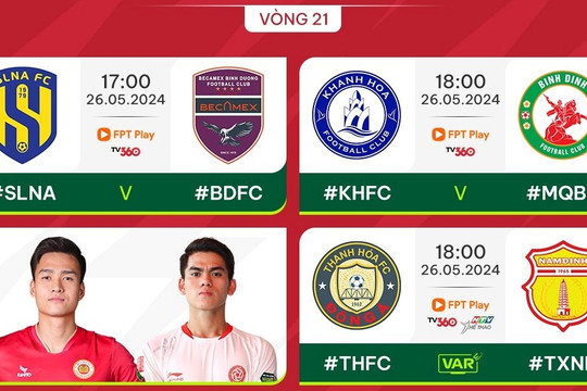 Lịch trực tiếp V-League 2023/2024 hôm nay 26/5