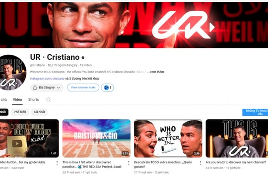 Ronaldo lập kỷ lục vô tiền khoáng hậu khi mở kênh YouTube
