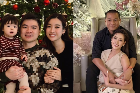 Sao Việt 25/12: Đỗ Mỹ Linh đón Noel cùng chồng con, Khánh Vân tình tứ bên ông xã