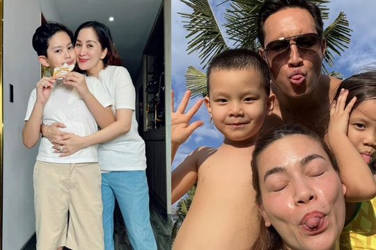 Khánh Thi khoe con trai, Hồ Ngọc Hà nhí nhố bên gia đình