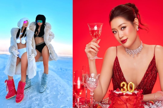 Sao Việt 26/2: Chị em Thuý Hạnh gợi cảm giữa trời tuyết, Khánh Vân đón tuổi 30