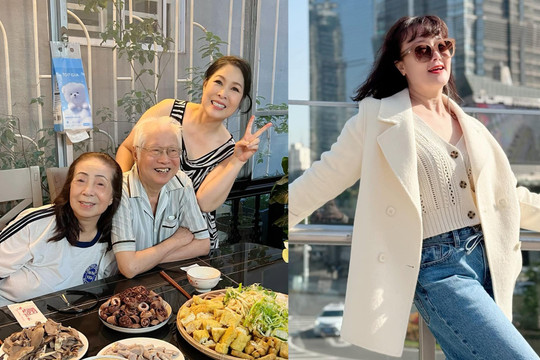 Hồng Vân rạng rỡ bên bố mẹ, Vân Dung triết lý về khí chất phụ nữ