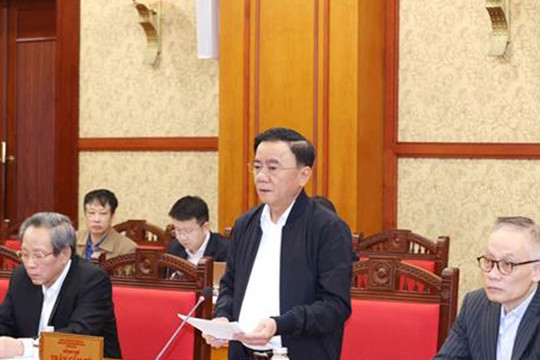 Hội nghị triển khai Chương trình làm việc của Bộ Chính trị, Ban Bí thư năm 2025