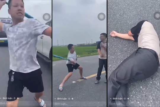 Điều tra tài xế côn đồ dùng gậy bóng chày đánh gục người đàn ông sau va chạm xe