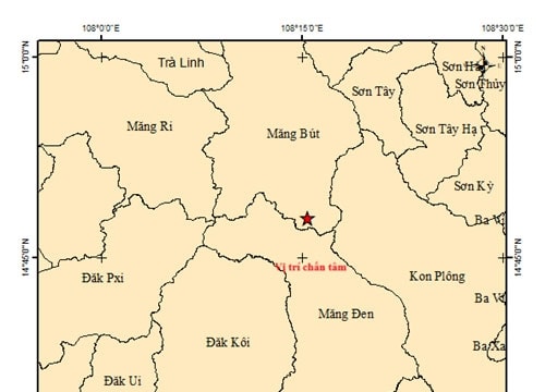 Xảy ra động đất ở Quảng Ngãi