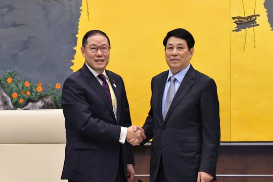 Chủ tịch nước Lương Cường tiếp Chủ tịch Hội đồng tư vấn kinh doanh APEC 2025