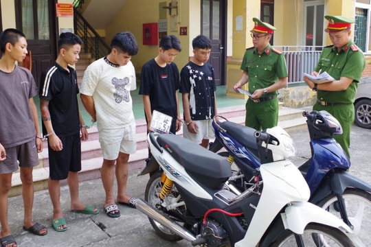 Công an Ninh Bình bắt giữ 5 đối tượng trộm cắp xe máy tại khu ký túc xá