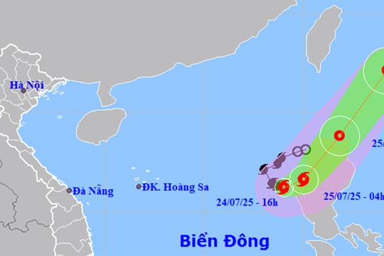 Bão số 4 Cỏ May: Giật cấp 12, hướng di chuyển liên tục thay đổi