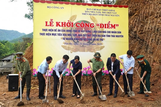 Khởi công xây dựng 1.000 căn nhà cho người dân nghèo ở Thái Nguyên