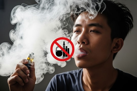 Thuốc lá điện tử: Phạt cả người hút lẫn người không ngăn cản