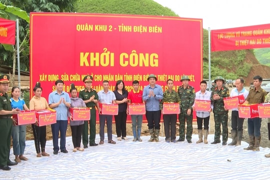 Khởi công xây dựng hơn 300 căn nhà cho người dân Điện Biên bị ảnh hưởng mưa lũ