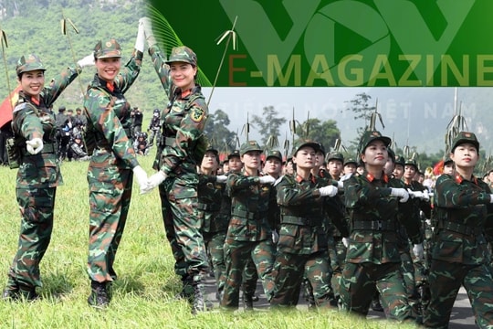 Những nữ quân nhân tự hào 3 lần sải bước trong lễ diễu binh quốc gia