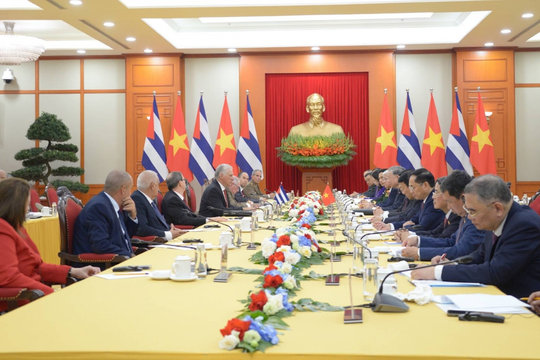 Tổng Bí thư Tô Lâm hội đàm với Bí thư thứ nhất, Chủ tịch nước Cộng hòa Cuba
