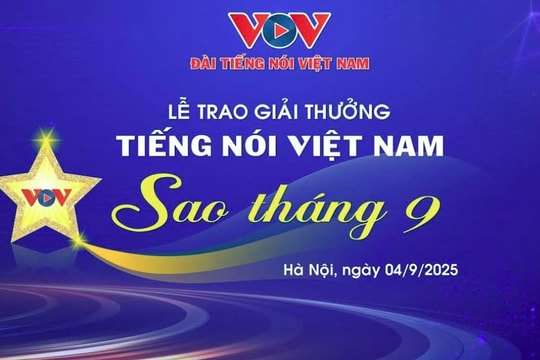 Trực tiếp: Lễ trao giải thưởng ”Tiếng nói Việt Nam - Sao tháng 9" năm 2025