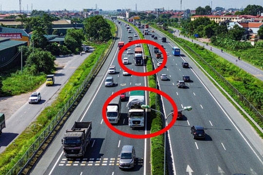 Từ ngày 9/9 xe tải sẽ bị xử phạt khi đi vào làn 1 trên cao tốc Pháp Vân - Cầu Giẽ