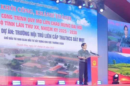 Thủ tướng dự lễ khánh thành, khởi công một số dự án trọng điểm tại Thanh Hóa