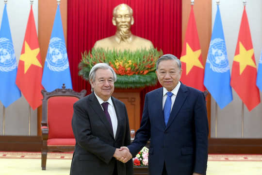 Tổng Bí thư Tô Lâm tiếp Tổng Thư ký Liên hợp quốc