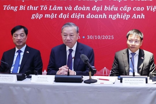 Tổng Bí thư Tô Lâm dự Tọa đàm doanh nghiệp Việt Nam - Anh