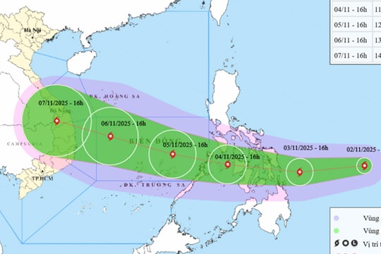 Bão Kalmaegi cấp 9 sắp đi vào Biển Đông, dự báo tăng cấp nhanh