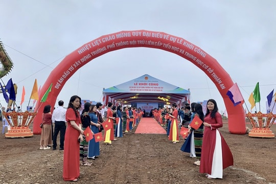 Đồng loạt khởi công xây dựng nhiều trường nội trú trên toàn quốc