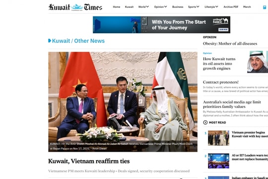 Truyền thông Kuwait đưa tin đậm nét về chuyến thăm của Thủ tướng Phạm Minh Chính