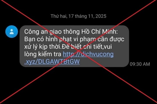 Cảnh báo mất tiền tỷ vì tin nhắn phạt nguội lừa đảo