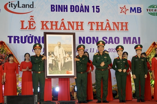 Quân đội xây trường mầm non 20 tỷ đồng tặng học trò vùng biên Gia Lai
