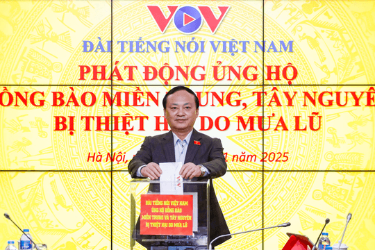 VOV phát động ủng hộ đồng bào miền Trung, Tây Nguyên bị thiệt hại do mưa lũ