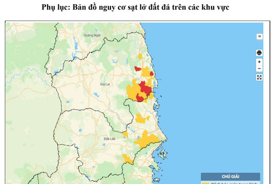 Cảnh báo sạt lở đất, sụt lún đất do mưa lũ, dòng chảy tại Gia Lai và Đắk Lắk