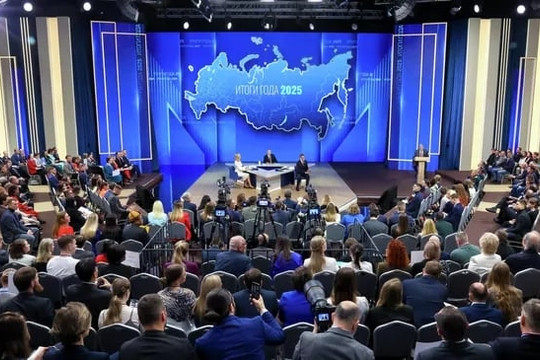 Có 2 triệu câu hỏi được gửi tới Tổng thống Nga Putin trong cuộc họp báo cuối năm