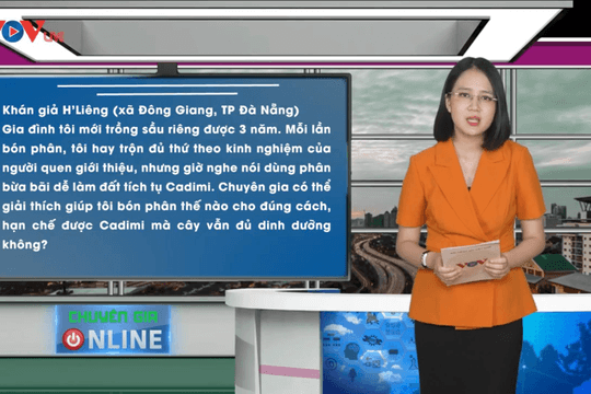 Video: Giảm thiểu dư lượng Cadimi trên sầu riêng