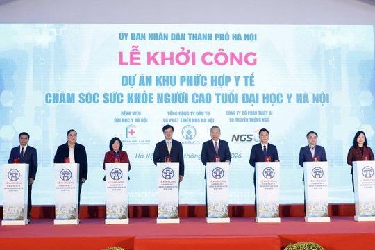 Tổng Bí thư dự lễ khởi công dự án phức hợp y tế chăm sóc sức khỏe người cao tuổi