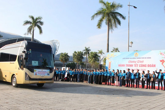 Đà Nẵng tổ chức 105 chuyến xe Công đoàn đưa công nhân về quê ăn Tết