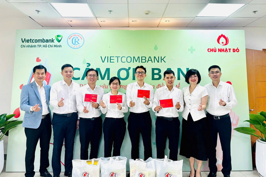 Vietcombank TP. Hồ Chí Minh hiến tặng 222 đơn vị máu, lan tỏa tinh thần “Chủ Nhật Đỏ” trong Tháng Thanh niên