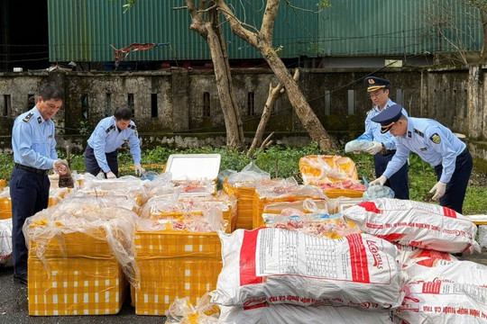Phát hiện xe vận chuyển hơn 2,6 tấn nội tạng không rõ nguồn gốc trên cao tốc