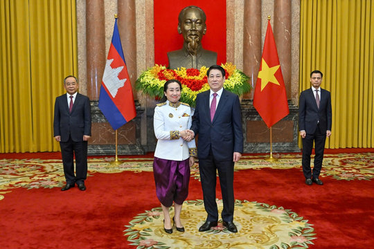Chủ tịch nước Lương Cường tiếp đại sứ các nước trình Quốc thư