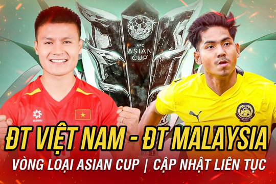 Trực tiếp ĐT Việt Nam 1-0 ĐT Malaysia: Duy Mạnh sớm ghi bàn mở tỷ số