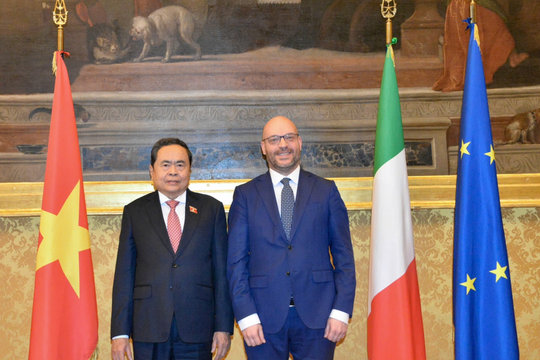 Chủ tịch Quốc hội Trần Thanh Mẫn hội đàm Chủ tịch Hạ viện Italia Lorenzo Fontana