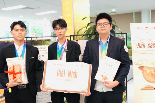 Dùng AI 'vẽ' tương lai cho mây tre đan, dự án giúp ba nam sinh giành giải Nhất