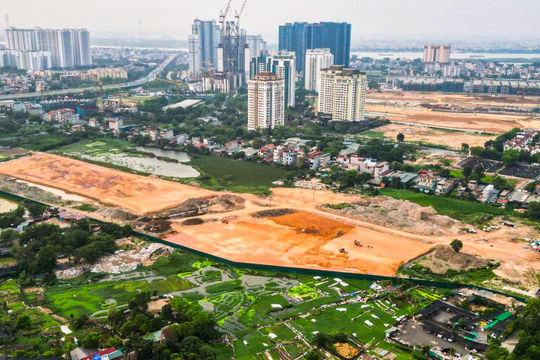 Cận cảnh công trường Depot Xuân Đỉnh tuyến Metro số 2 đang tăng tốc thi công