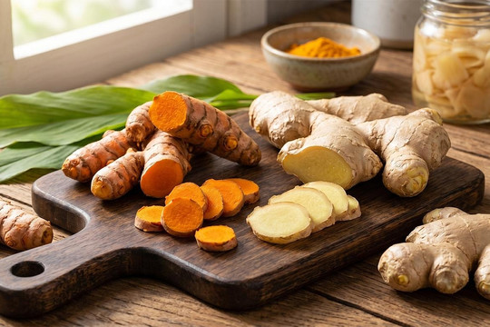 Phát hiện thêm công dụng y khoa đáng kinh ngạc mới của nghệ và gừng