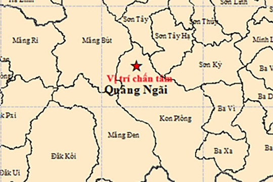 Lại xảy ra động đất ở Kon Plông, Quảng Ngãi gây rung chấn liên tiếp