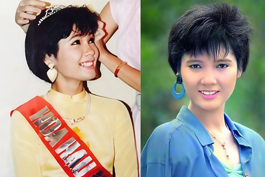 Hoa hậu tóc tém đầu tiên của showbiz Việt, bỏ hào quang sang Mỹ giờ ra sao?