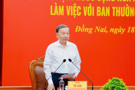 Tổng Bí thư, Chủ tịch nước Tô Lâm làm việc với Ban Thường vụ Thành ủy Đồng Nai