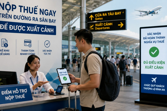 Có thể nộp thuế ngay trên đường ra sân bay để được xuất cảnh