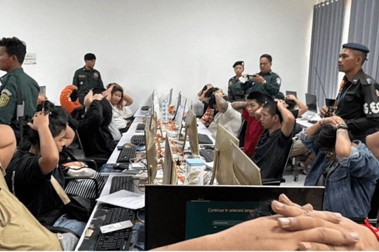 Campuchia quyết triệt phá tận gốc tội phạm lừa đảo trực tuyến