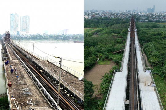 Cầu Long Biên "thay áo mới” sau gần 2 tháng tu sửa, sẵn sàng thông xe ngày 27/5
