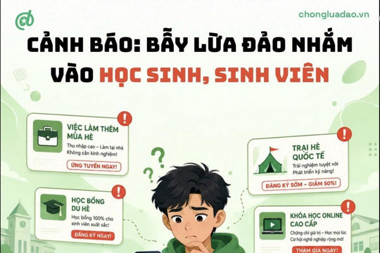 Cẩn trọng bẫy “Việc nhẹ lương cao” dịp hè