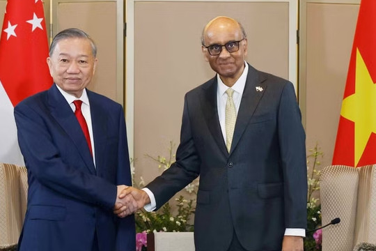 Tổng Bí thư, Chủ tịch nước Tô Lâm hội đàm với Tổng thống Singapore