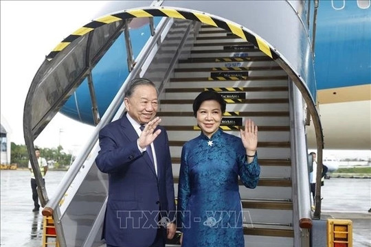Tổng Bí thư, Chủ tịch nước về đến Hà Nội, kết thúc chuyến thăm 3 nước Đông Nam Á